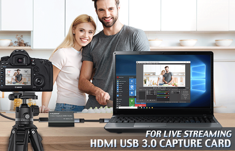 <span style='color:#333333;'><span style='font-size:24px;'><strong>بطاقة التقاط 4K@60 HDMI إلى USB 3.0 مع الصوت</strong></span></span>