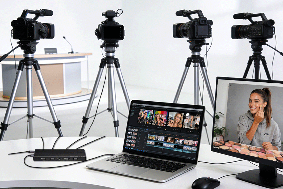 <span style='font-size:30px;'><strong>Capturez sous plusieurs angles simultan&eacute;ment</strong></span>