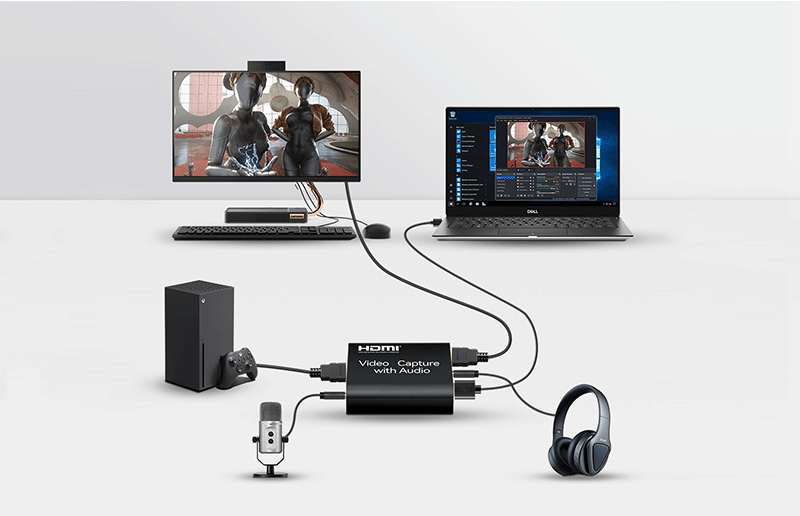 <span style='color:#333333;'><span style='font-size:24px;'><strong>HDMI-auf-USB-2.0-Capture-Karte mit Loop-Out</strong></span></span>
