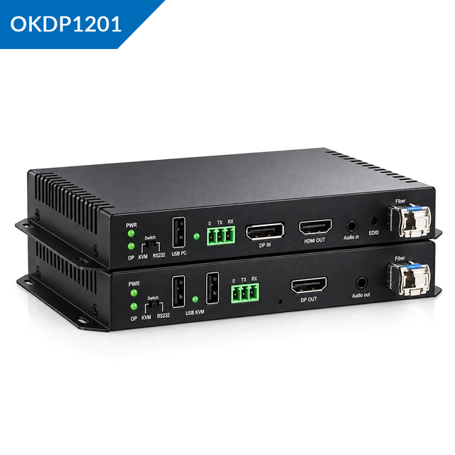 4K@60Hz 非圧縮 DisplayPort KVM 光ファイバー エクステンダー