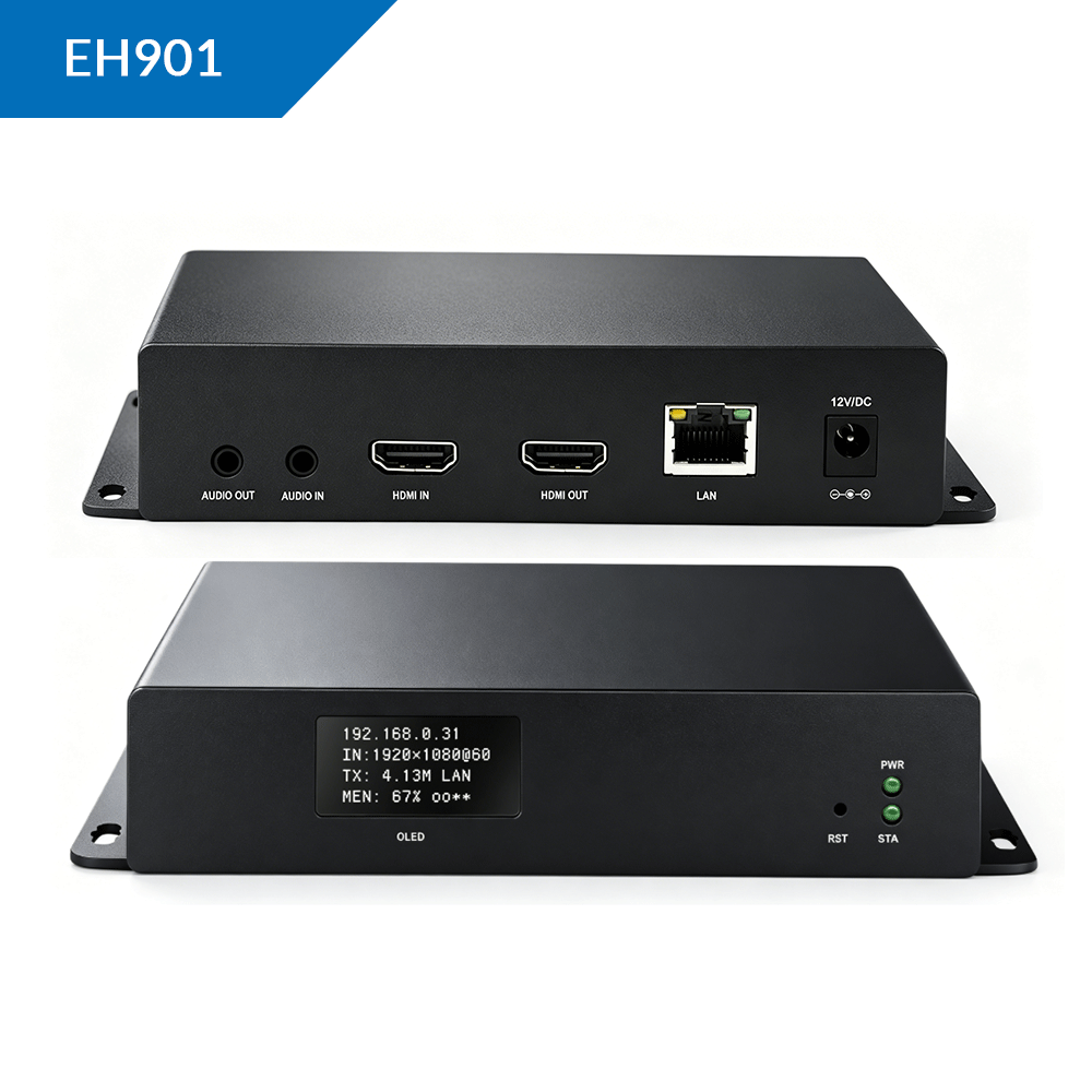 جهاز تشفير الفيديو H265 1080P60 HDMI مع OLED